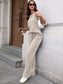 Ribbed Round Neck Top and Pants Set nicholesgifts