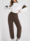 Drop Shoulder Loose Sweatshirt and Joggers Active Set nicholesgifts