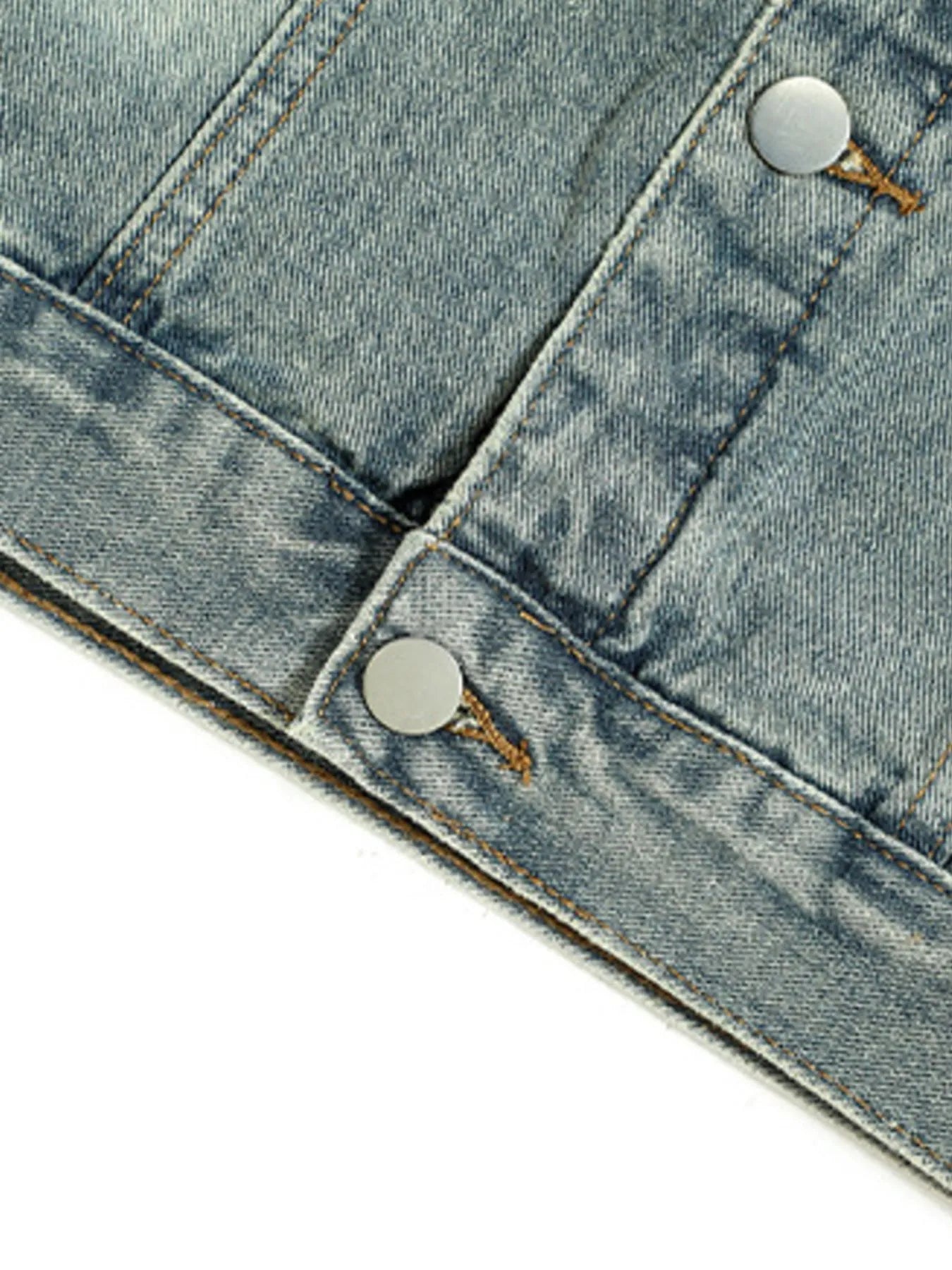 Men's Button Up Long Sleeve Denim Jacket Trendsi
