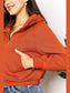 Double Take Half-Zip Long Sleeve Hoodie nicholesgifts