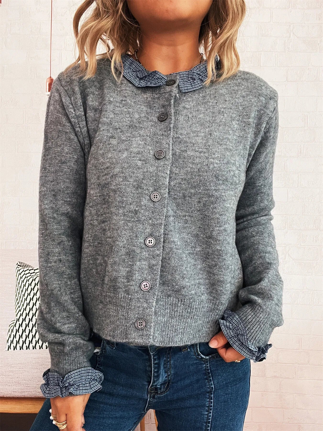 Button Up Long Sleeve Cardigan