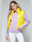 Snobbish Zip Up Turtleneck Shiny Quilted Vest nicholesgifts