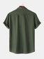 Men's Short Sleeve Button Down Shirt with Chest Pocket nicholesgifts