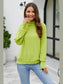 Mock Neck Dropped Shoulder Long Sleeve Sweater nicholesgifts