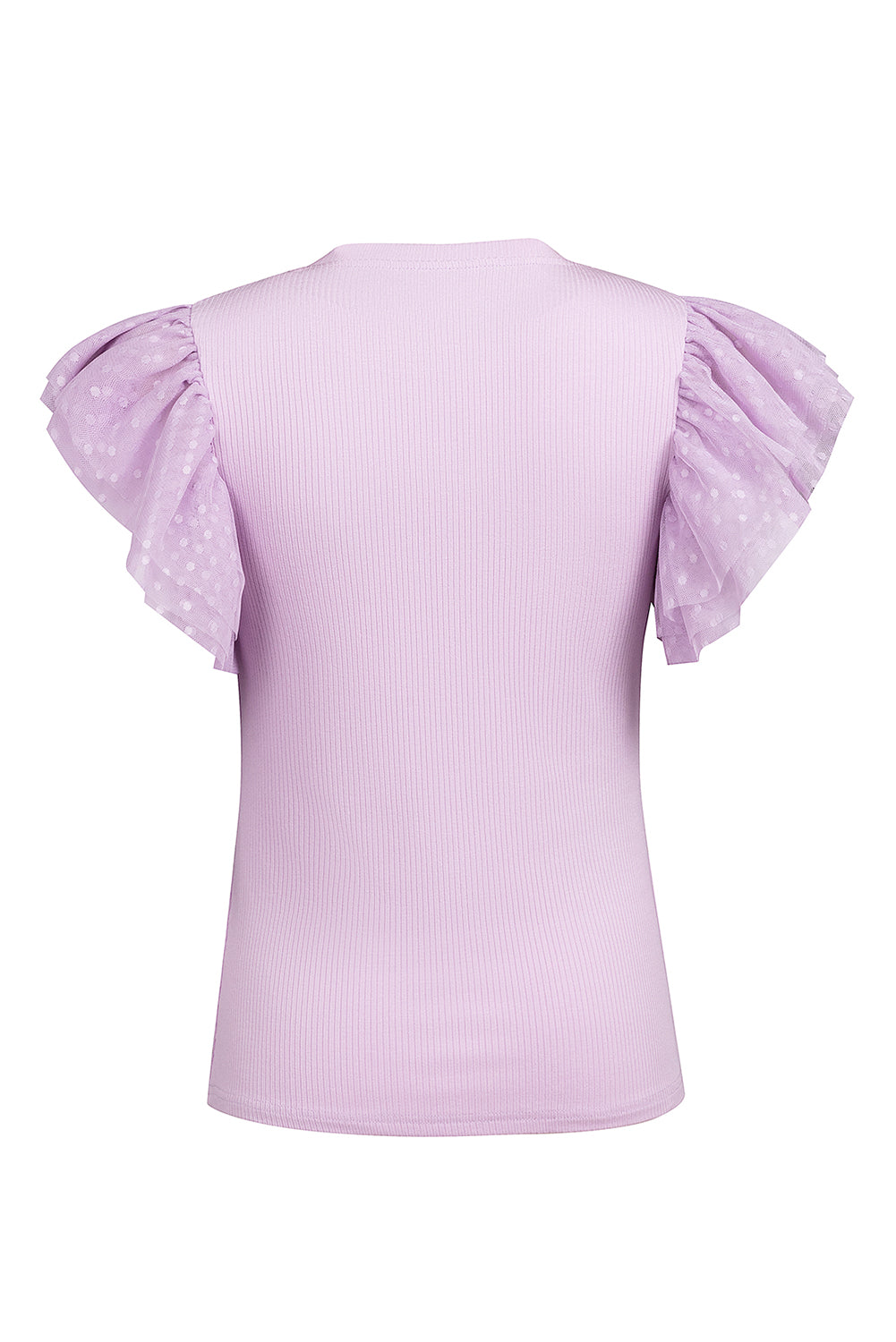 Ruffled Round Neck Cap Sleeve Top nicholesgifts