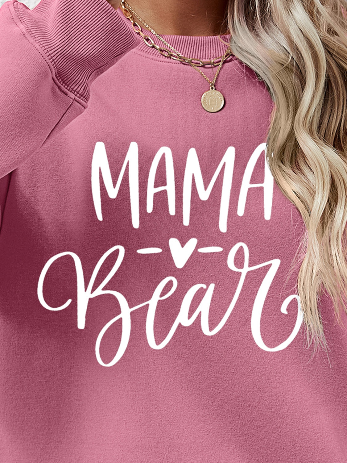 Letter Graphic Round Neck Long Sleeve Sweatshirt nicholesgifts