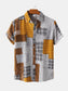 Men's Plus Size Plaid Short Sleeve Button-Up Shirt nicholesgifts