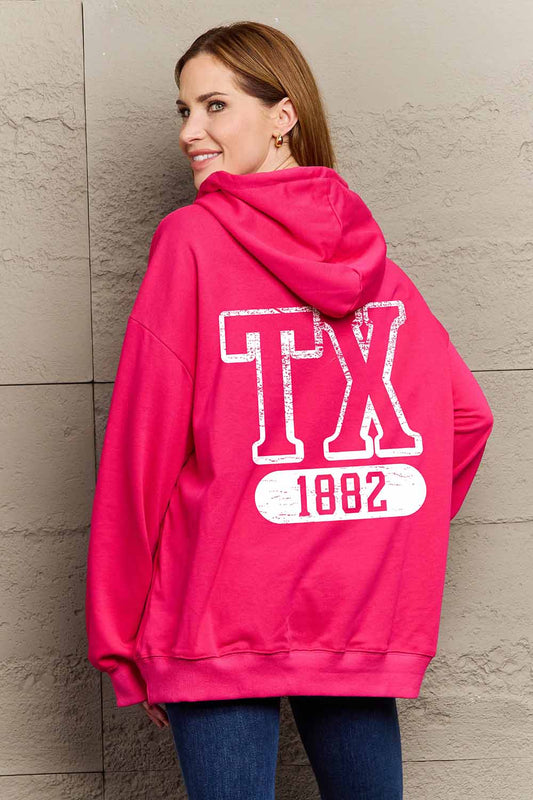 Simply Love Simply Love Full Size TX 1882 Graphic Hoodie Trendsi