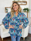 Double Take Full Size Printed Balloon Sleeve Blouse nicholesgifts