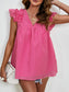Women Ruched V-Neck Cap Sleeve Blouse nicholesgifts