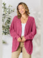 Women Basic Bae Full Size Ribbed Cocoon Cardigan nicholesgifts