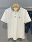 Men's Classic Contrast Short Sleeve Collar Polo Shirt nicholesgifts