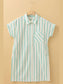 St Patricks Striped Wide Short Sleeve Shift Mini Shirt Dress nicholesgifts