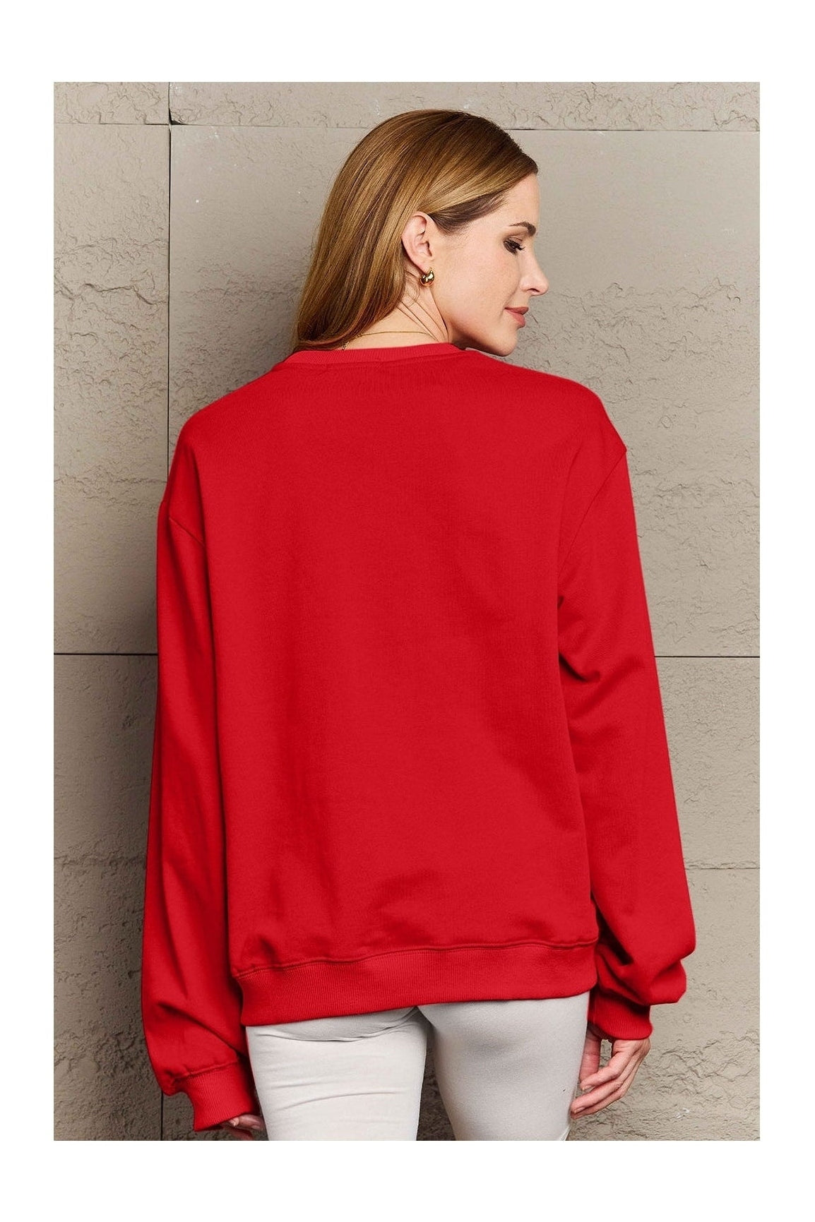 Simply Love Full Size Santa Graphic Long Sleeve Sweatshirt nicholesgifts
