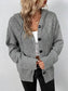 Women Button Up Drawstring Long Sleeve Hooded Cardigan nicholesgifts