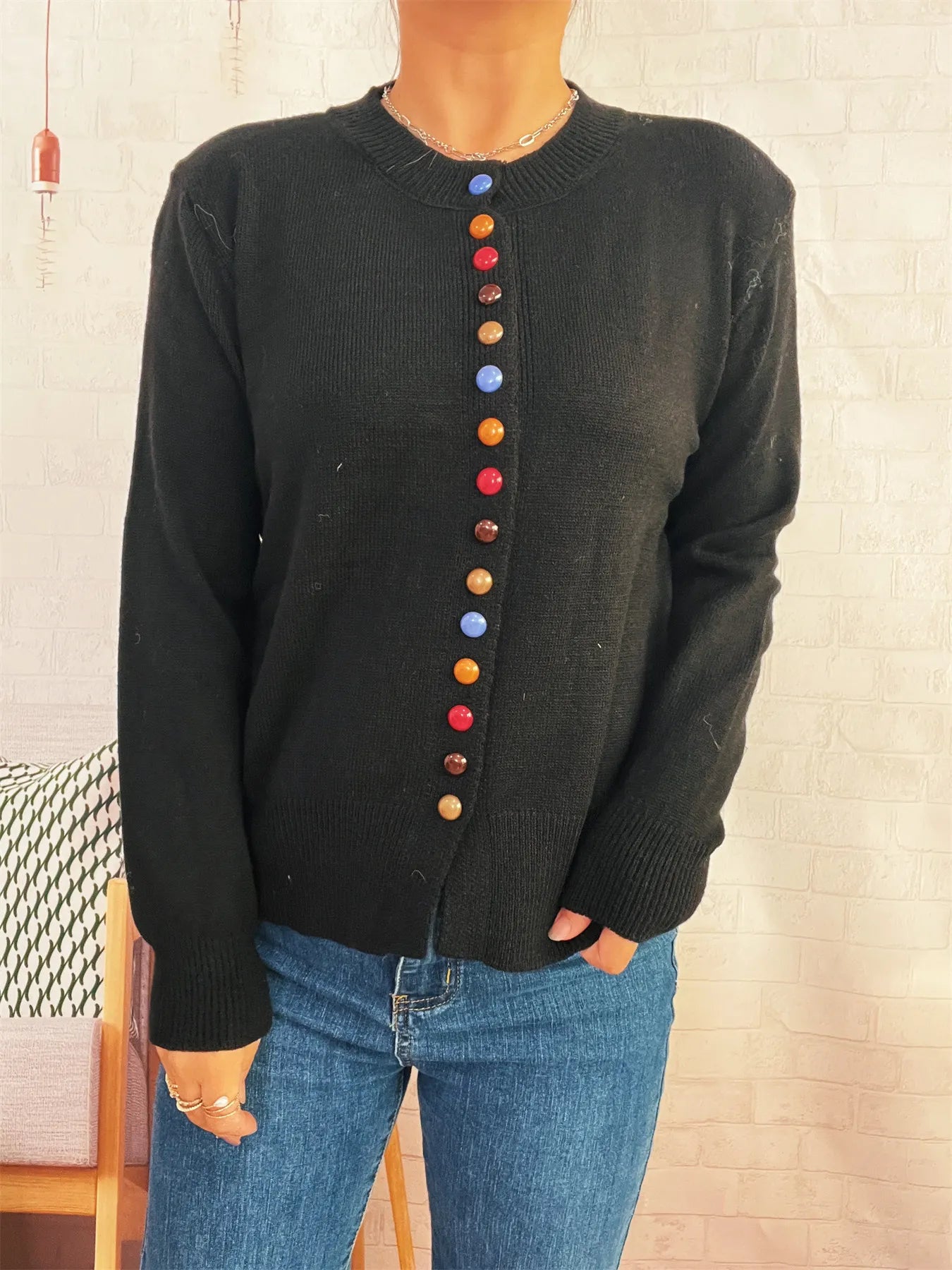 Button Up Long Sleeve Cardigan