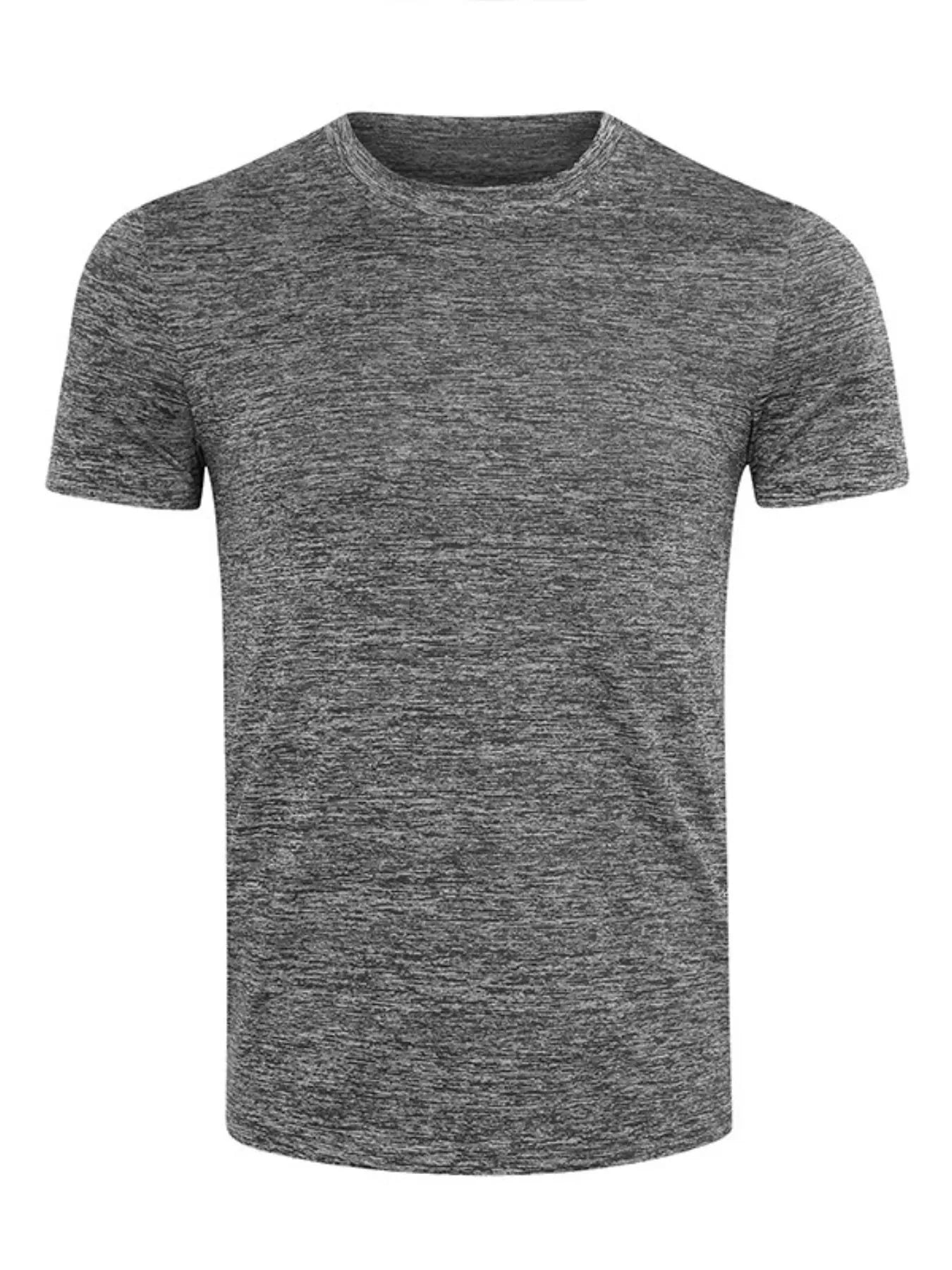 Men's Heathered Casual Round Neck T-Shirt NicholesGifts