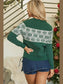 Women Graphic Round Neck Long Sleeve Sweater nicholesgifts