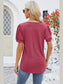 Women Frill Notched Short Sleeve Blouse nicholesgifts