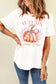 Pumpkin Graphic Round Neck Short Sleeve T-Shirt nicholesgifts