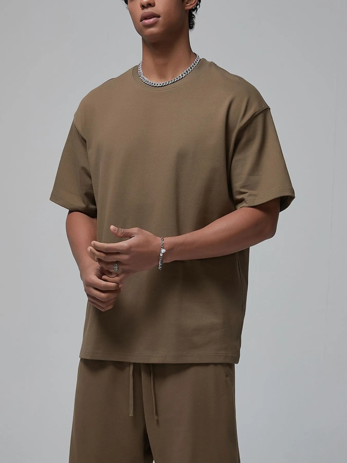 Men's Oversized Crew Neck T-Shirt Trendsi