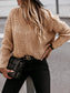 V-Neck Cable-Knit Long Sleeve Sweater nicholesgifts