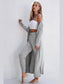 Open Front Long Sleeve Cardigan and Pants Lounge Set nicholesgifts