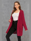 Angel Wings Pocketed Open Front Long Sleeve Cardigan nicholesgifts