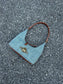 Denim Planet Decor Shoulder Bag nicholesgifts