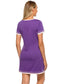 Contrast Trim Short Sleeve Lounge Dress nicholesgifts