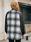 Ivy Lane Plaid Button Down Raglan Sleeve Jacket nicholesgifts