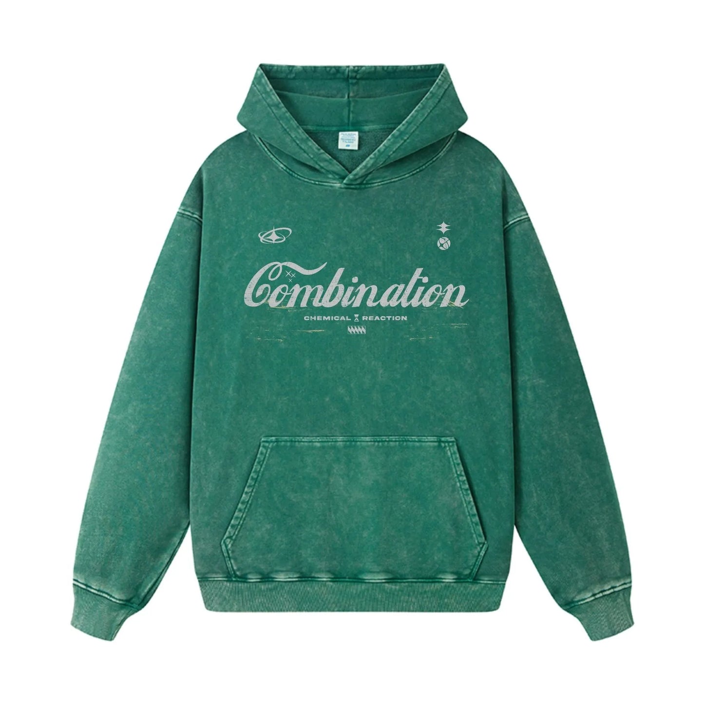 Men's Letter Washed Kangaroo Pocket Hoodie NicholesGifts