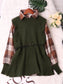 Plaid Long Sleeve Sweater Dress nicholesgifts