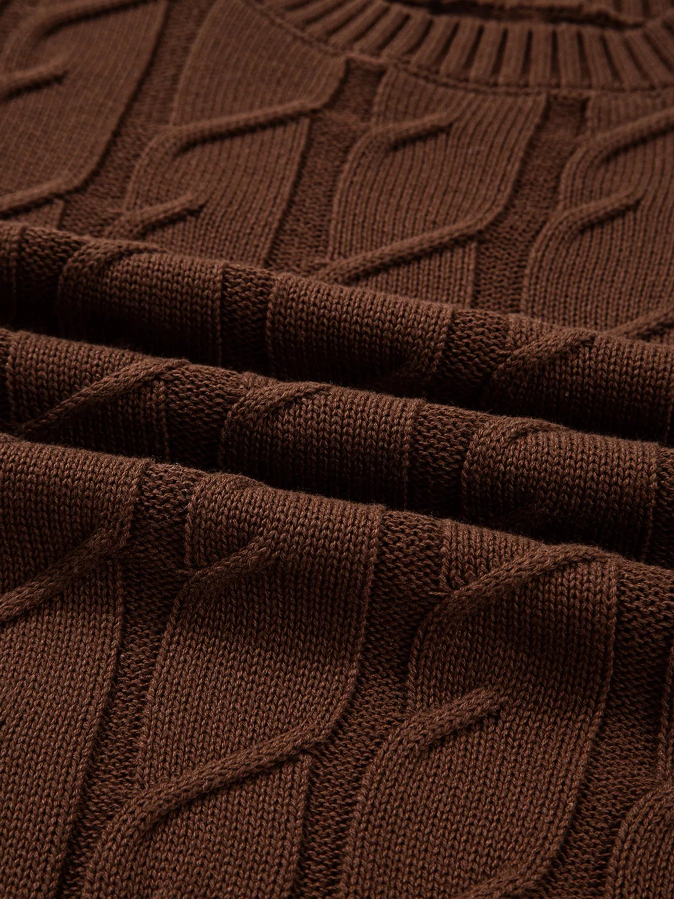 Cable Texture Crew Neck Short Sleeve Sweater Top