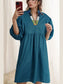 Loose Fit Puff Sleeve Mini Dress nicholesgifts