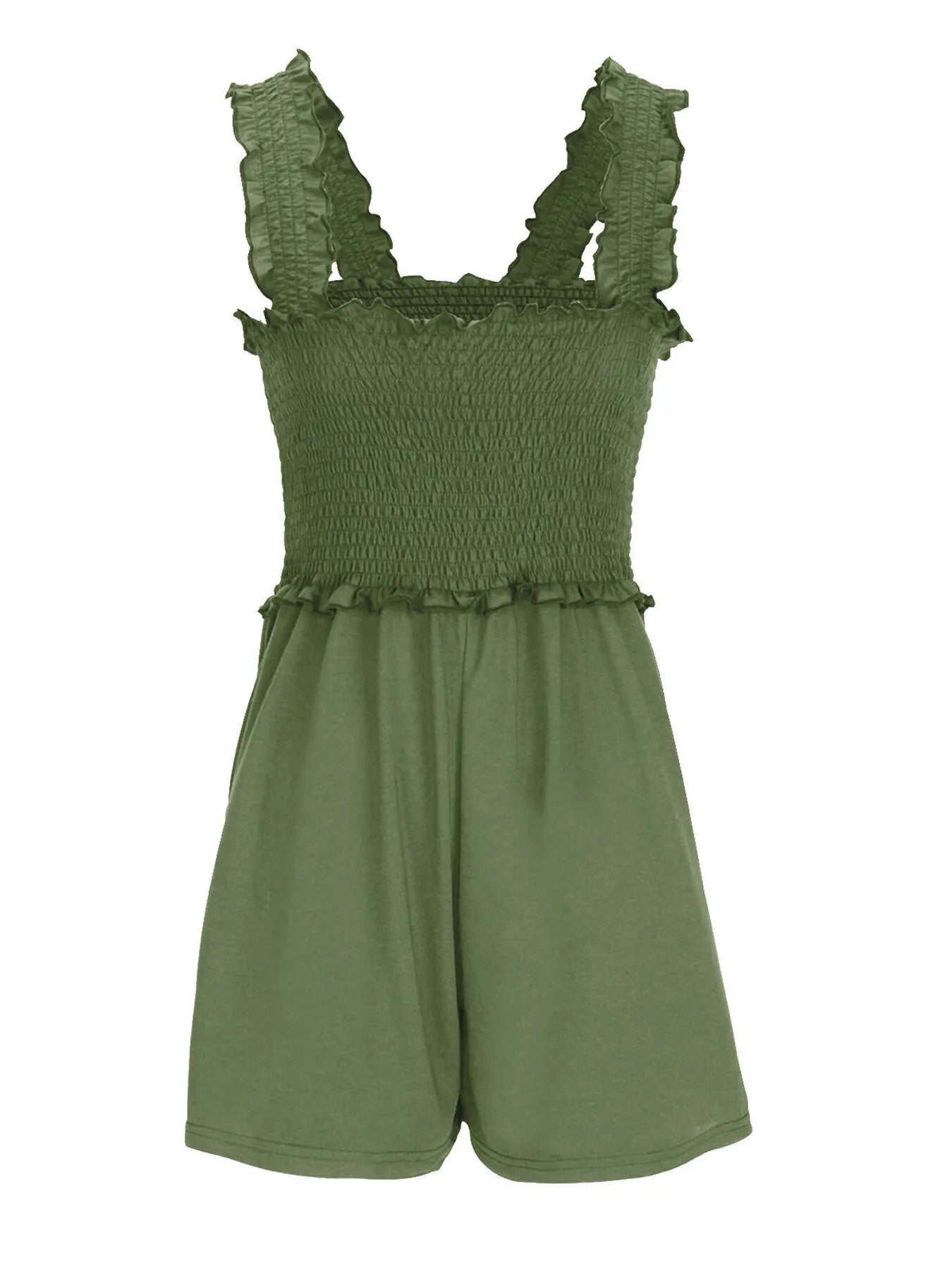 Smocked Square Neck Summer Romper nicholesgifts
