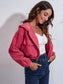 Drawstring Hooded Zip Up Jacket with Pockets nicholesgifts