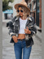 Printed Collared Neck Jacket nicholesgifts
