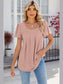 Women Eyelet Square Neck Flutter Sleeve Blouse nicholesgifts