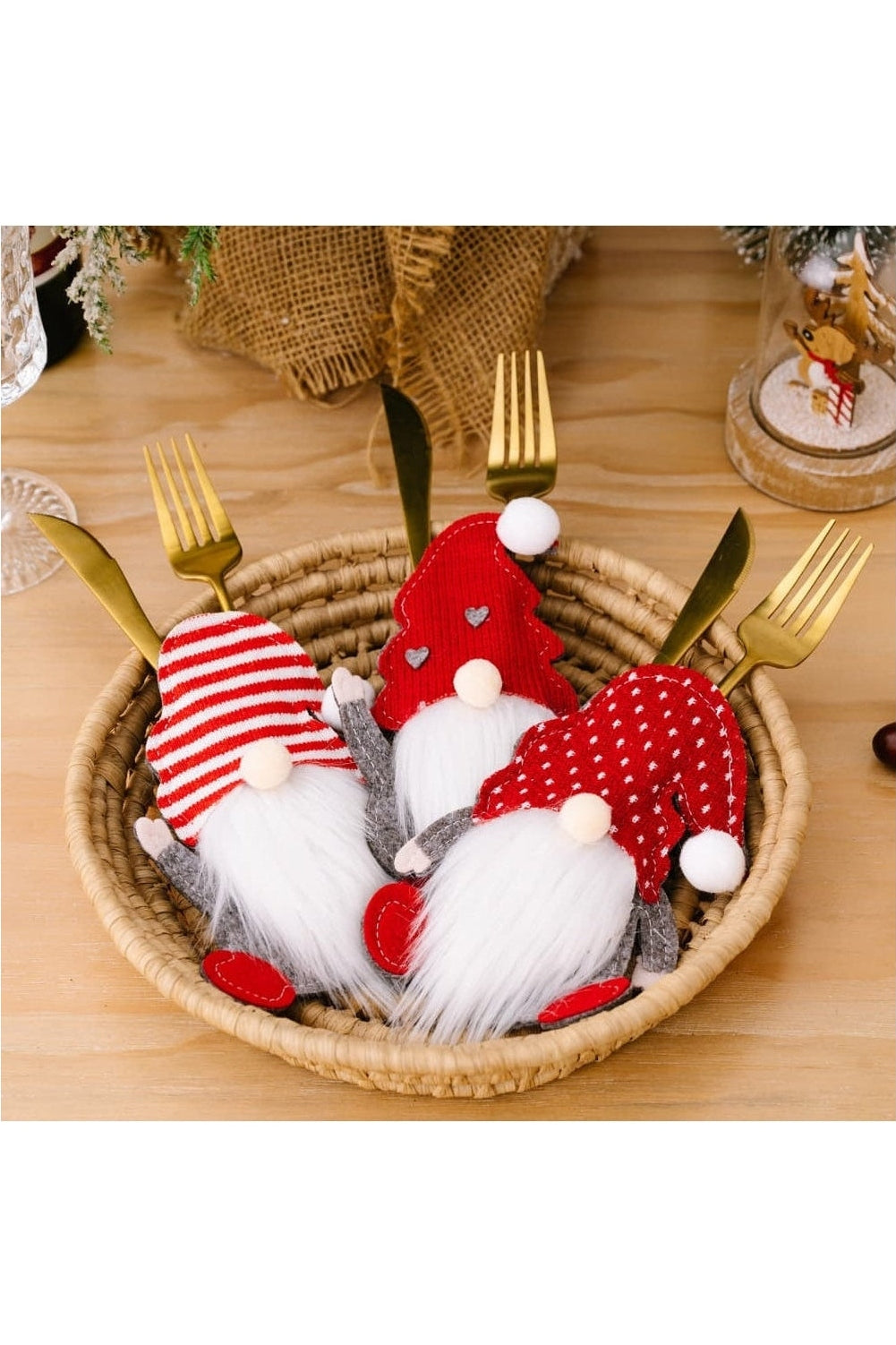 3-Piece Faceless Gnome Cutlery Holders nicholesgifts