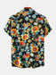 Men's Plus Size Floral Print Short Sleeve Hawaiian Shirt nicholesgifts