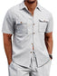 Men's Full Size Button Down Short Sleeve Shirt Plus Size nicholesgifts