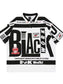 Men's Plus Size Letter Print Half Sleeve Polo Shirt nicholesgifts
