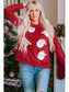 Sequin Santa Patch Round Neck Sweatshirt nicholesgifts