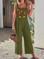 Floral Embroidered Wide Leg Jumpsuit nicholesgifts