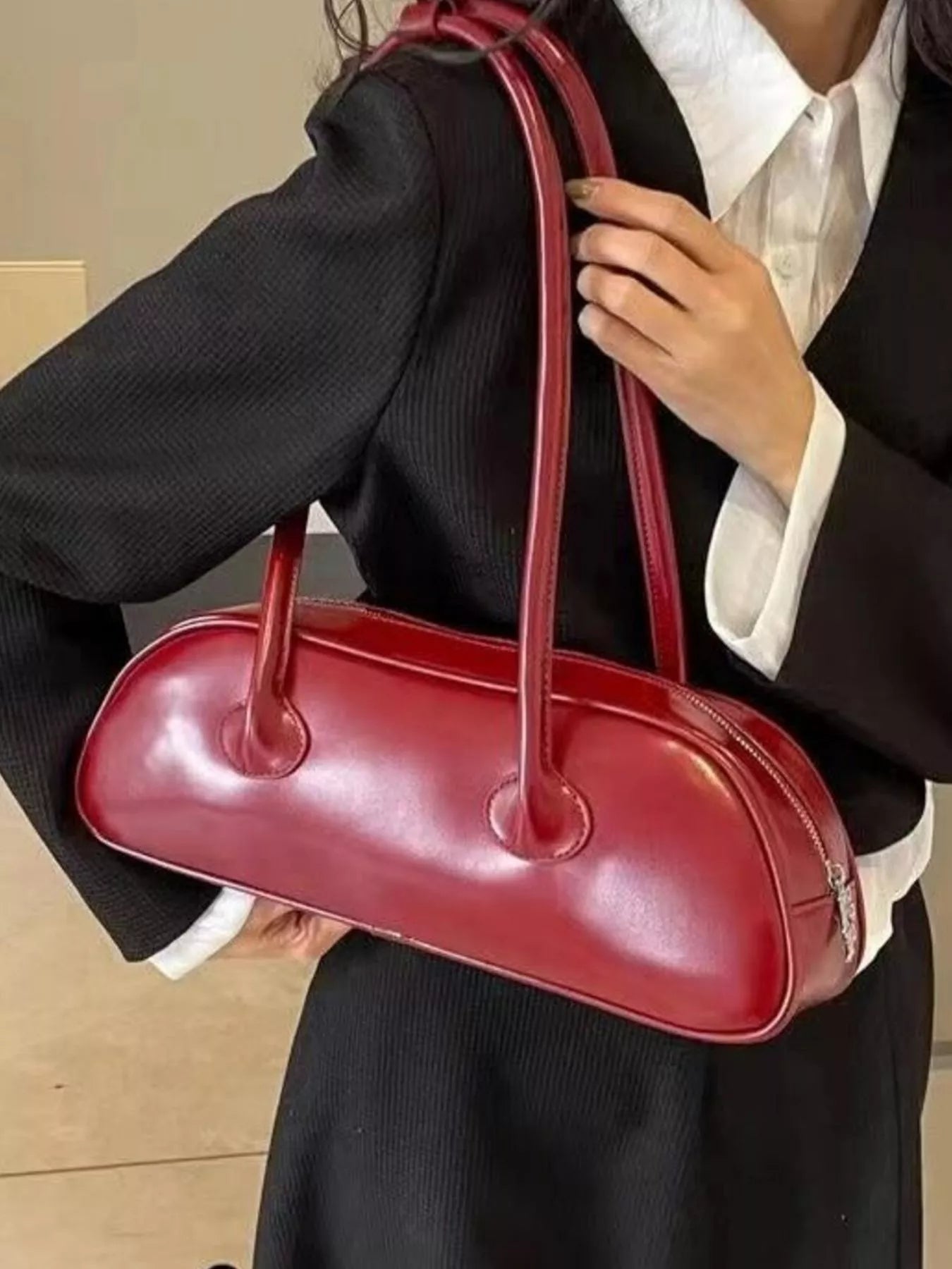 Retro Style Leather Shoulder Bag nicholesgifts