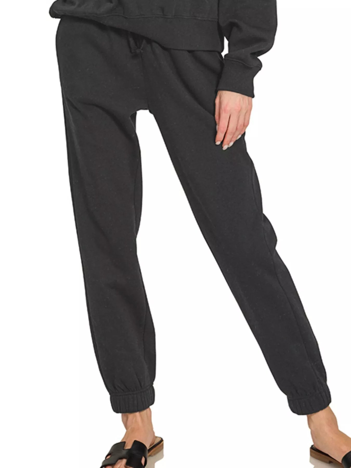 Zenana Fleece Long Sleeve Pullover & Jogger Set Trendsi
