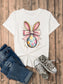 Easter Egg Bow Bunny Ear Graphic T-Shirt nicholesgifts
