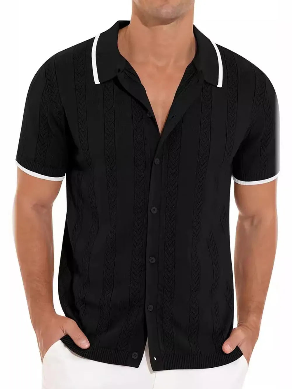 Men's Full Size Button Down Short Sleeve Shirt Plus Size NicholesGifts