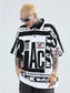 Men's Plus Size Letter Print Half Sleeve Polo Shirt nicholesgifts